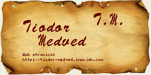 Tiodor Medved vizit kartica